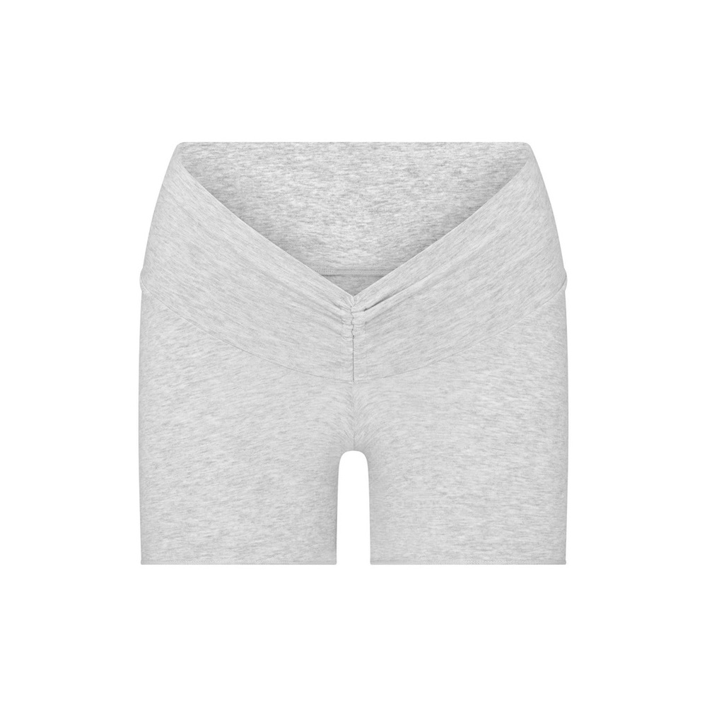 Skims Light Grey Cotton Twist Women's Shorts